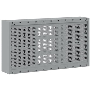 Verktygsskåp med hylla med lås Svart och Grå 50 x 20 x 55 cm