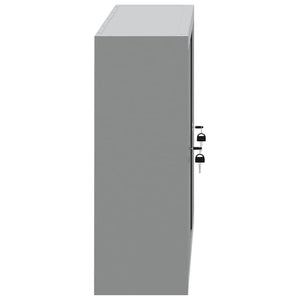 Verktygsskåp med hylla med lås Svart och Grå 50 x 20 x 55 cm