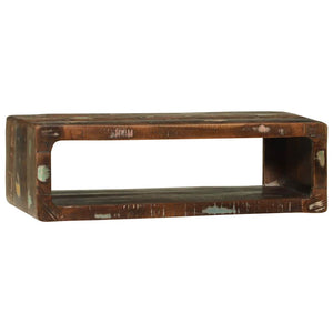 TV-skåp Flerfärgsdesign 80 x 30 x 25 cm Massivt återvunnet trä