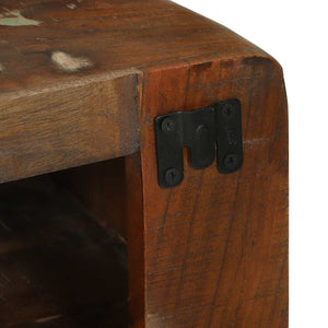 TV-skåp Flerfärgsdesign 80 x 32 x 36 cm Massivt återvunnet trä