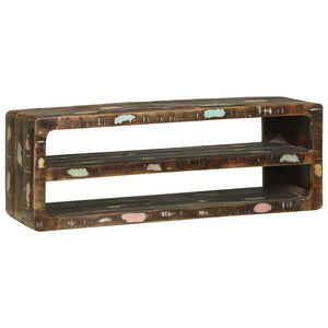 TV-skåp Flerfärgsdesign 100 x 32 x 36 cm Massivt återvunnet trä