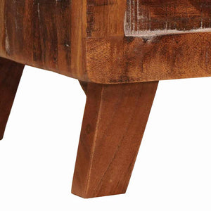 Förvaringslåda med lås 70 x 35 x 40 cm massivt återvunnet trä