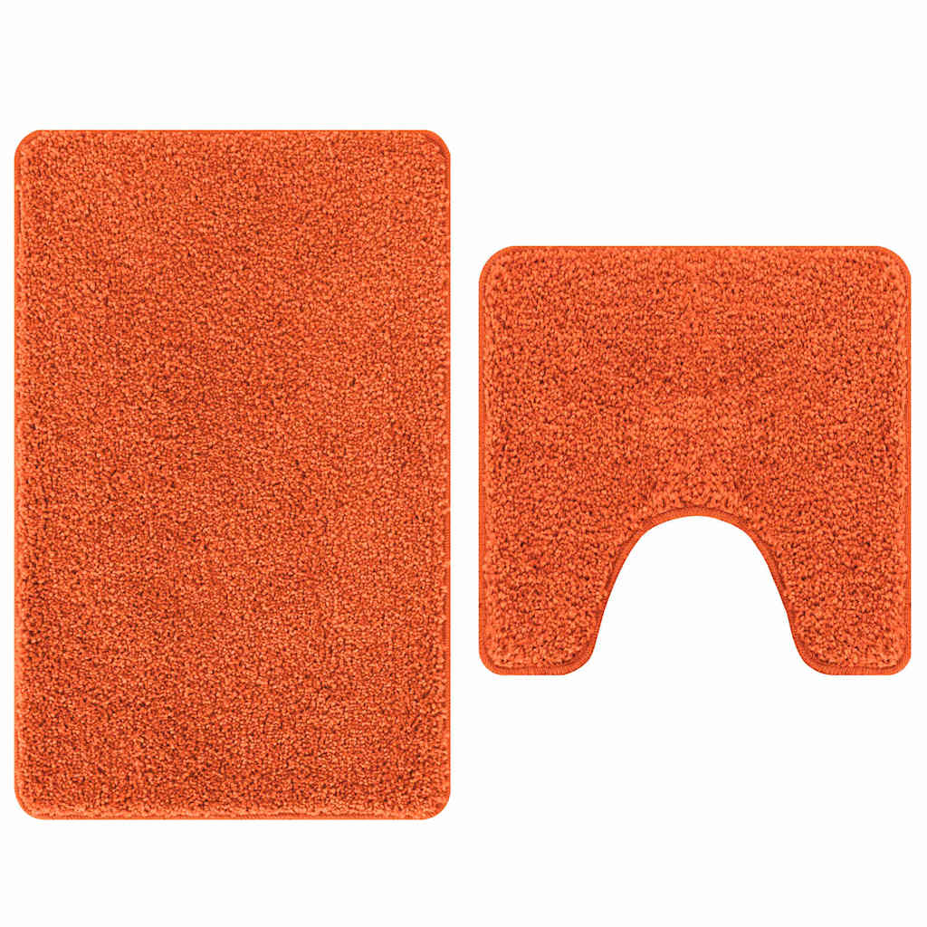 Antisklid badmatta set 2 st Orange 50 x 50 cm PP