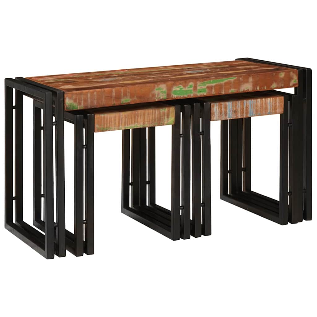 Nestingbord 3 st Brun och svart 82 x 40 x 45 cm
