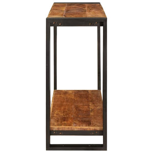 Konsolbord med hylla Brun 90 x 33 x 75 cm Massivt mangoträ