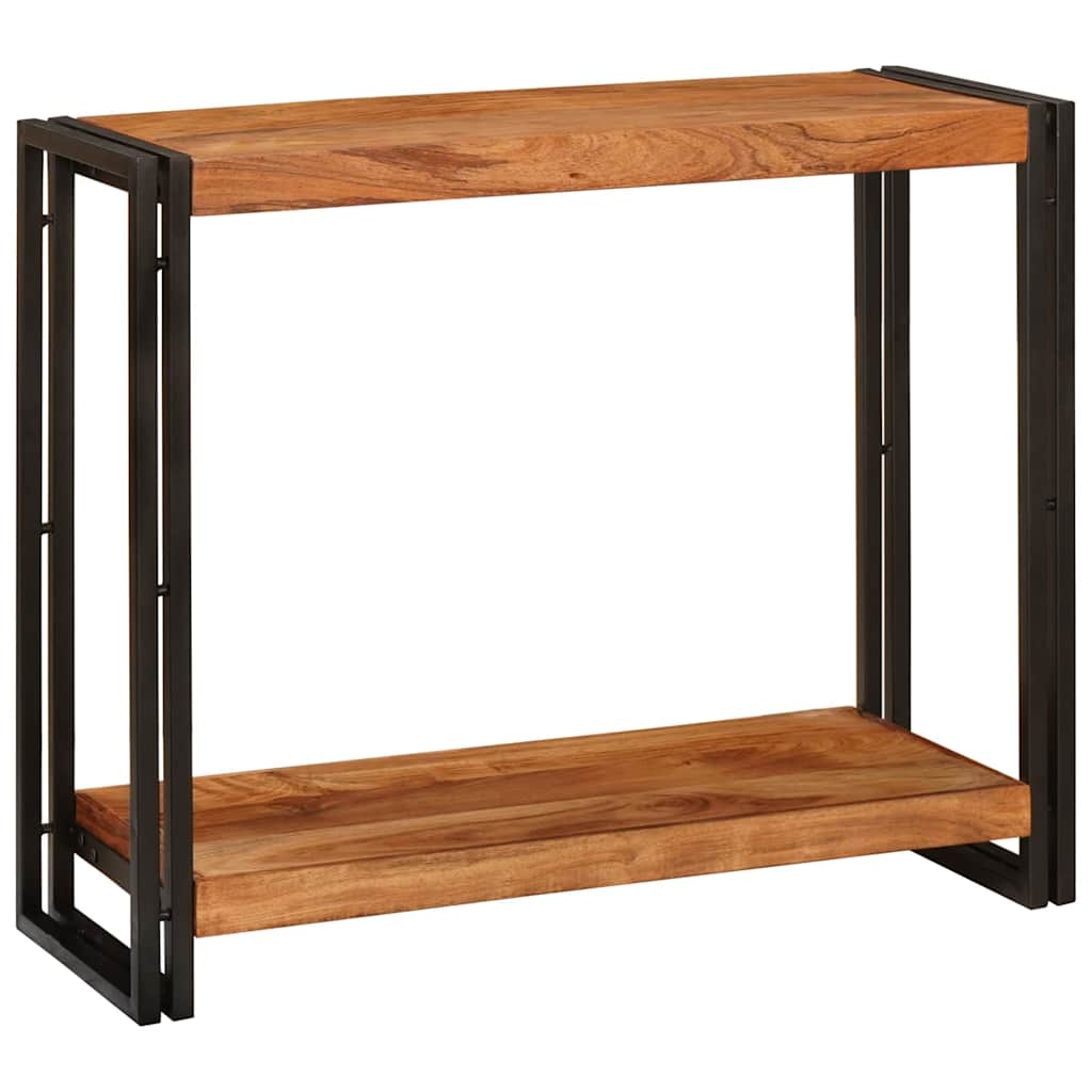 Konsolbord med hylla Brun 90 x 33 x 75 cm Massivt Akaciaträ