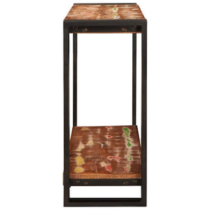 Konsolbord Flerfärgsdesign 90 x 33 x 75 cm Solid återvunnen trä