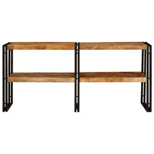 Konsolbord med hylla Brun 160 x 33 x 75 cm Massivt mangoträ