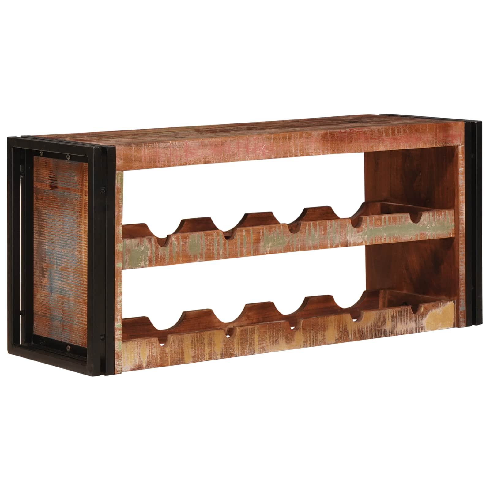 Vinställ Brun 100 x 45 x 33 cm Massivt återvunnet trä