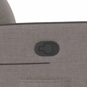 Reclinerfåtölj med uppresningshjälp taupe tyg