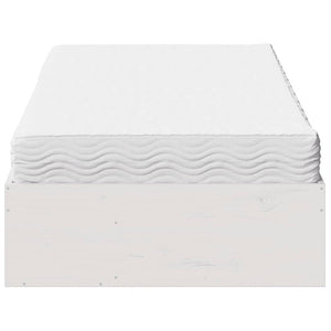 Dagbädd med madrass vit 90x200 cm massiv furu