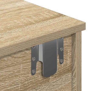 Vägghylla med lådor sonoma-ek 60x28x15 cm konstruerat trä