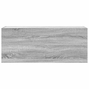 Väggskåp för badrum grå sonoma 100x25x40 cm konstruerat trä