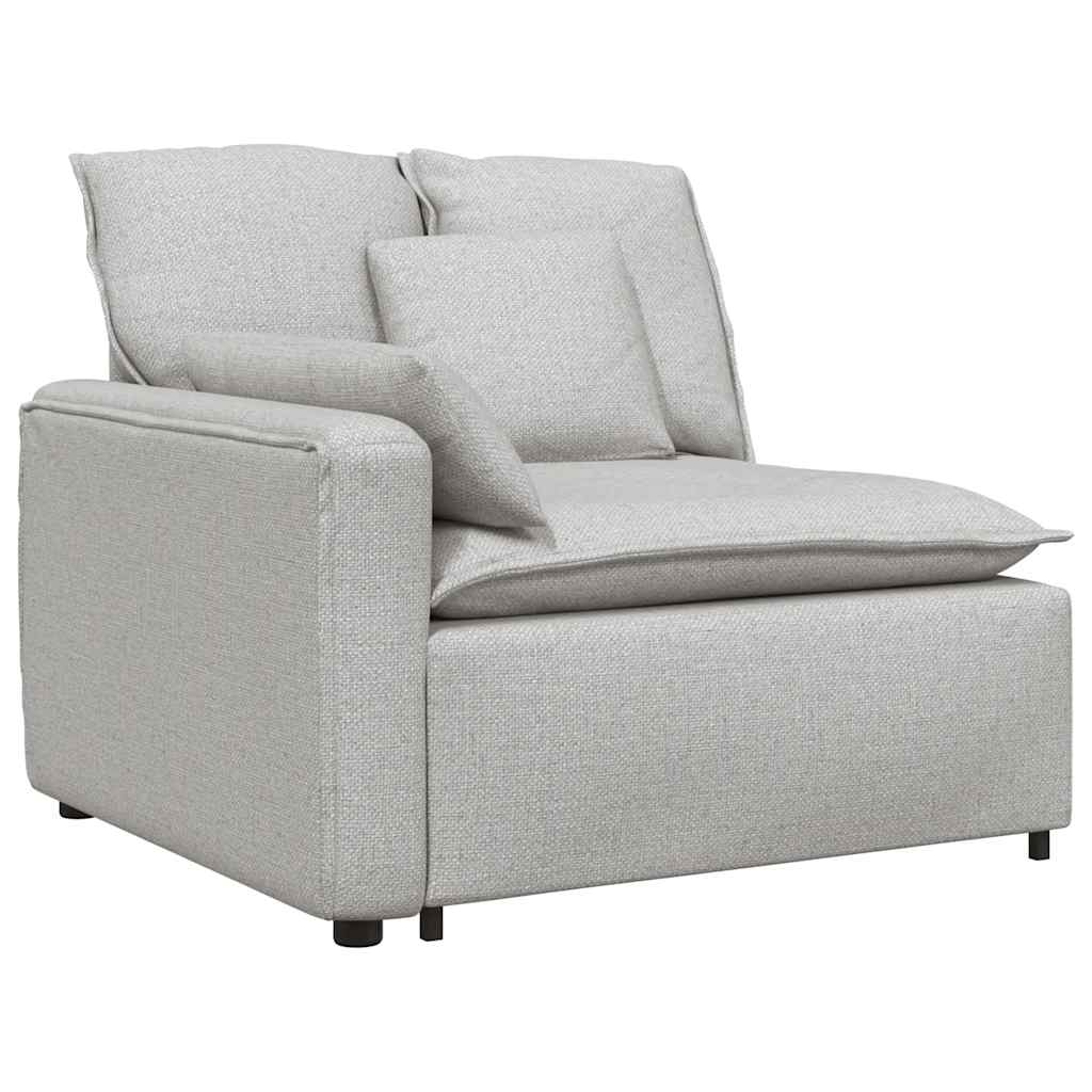 Modulär soffa armstödsändmodul med dynor molngrå 100 cm
