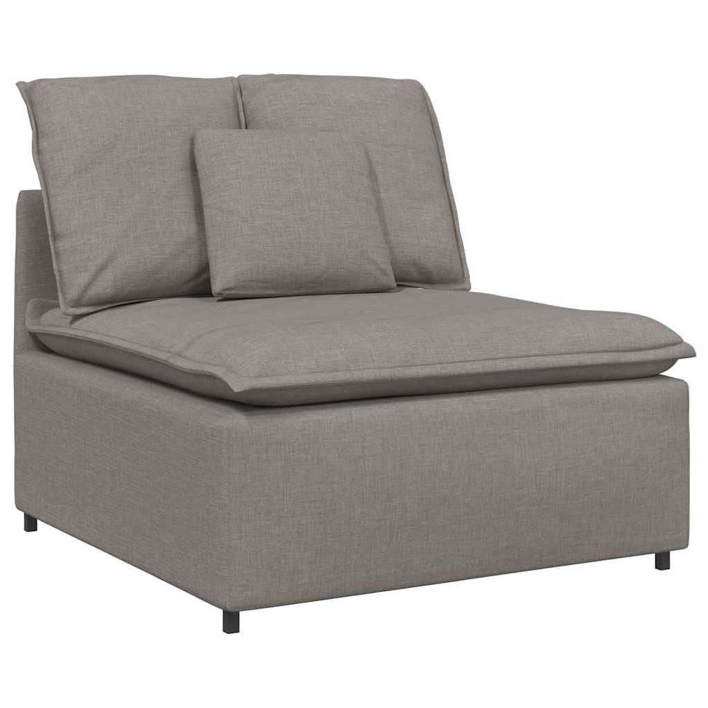 Modulär mittmodul för soffa med kuddar taupe 100 cm