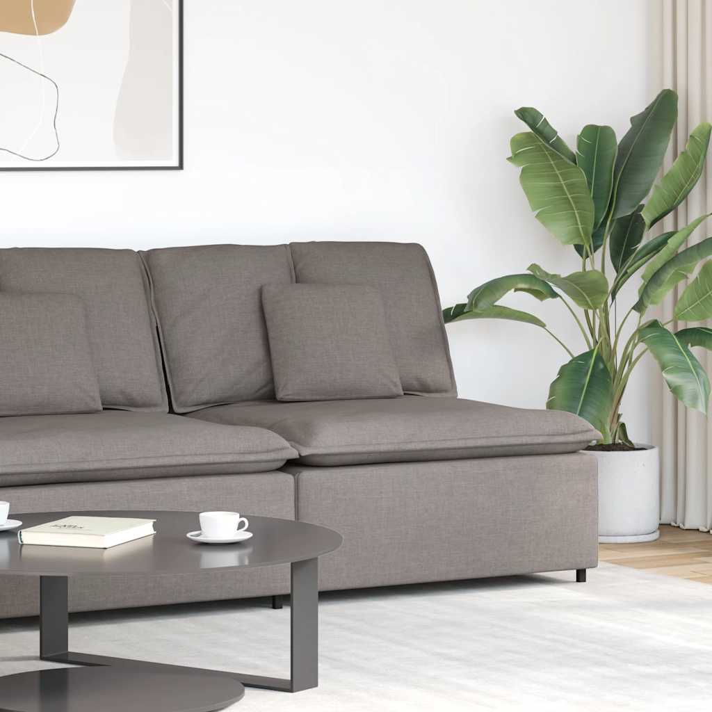Modulär mittmodul för soffa med kuddar taupe 100 cm
