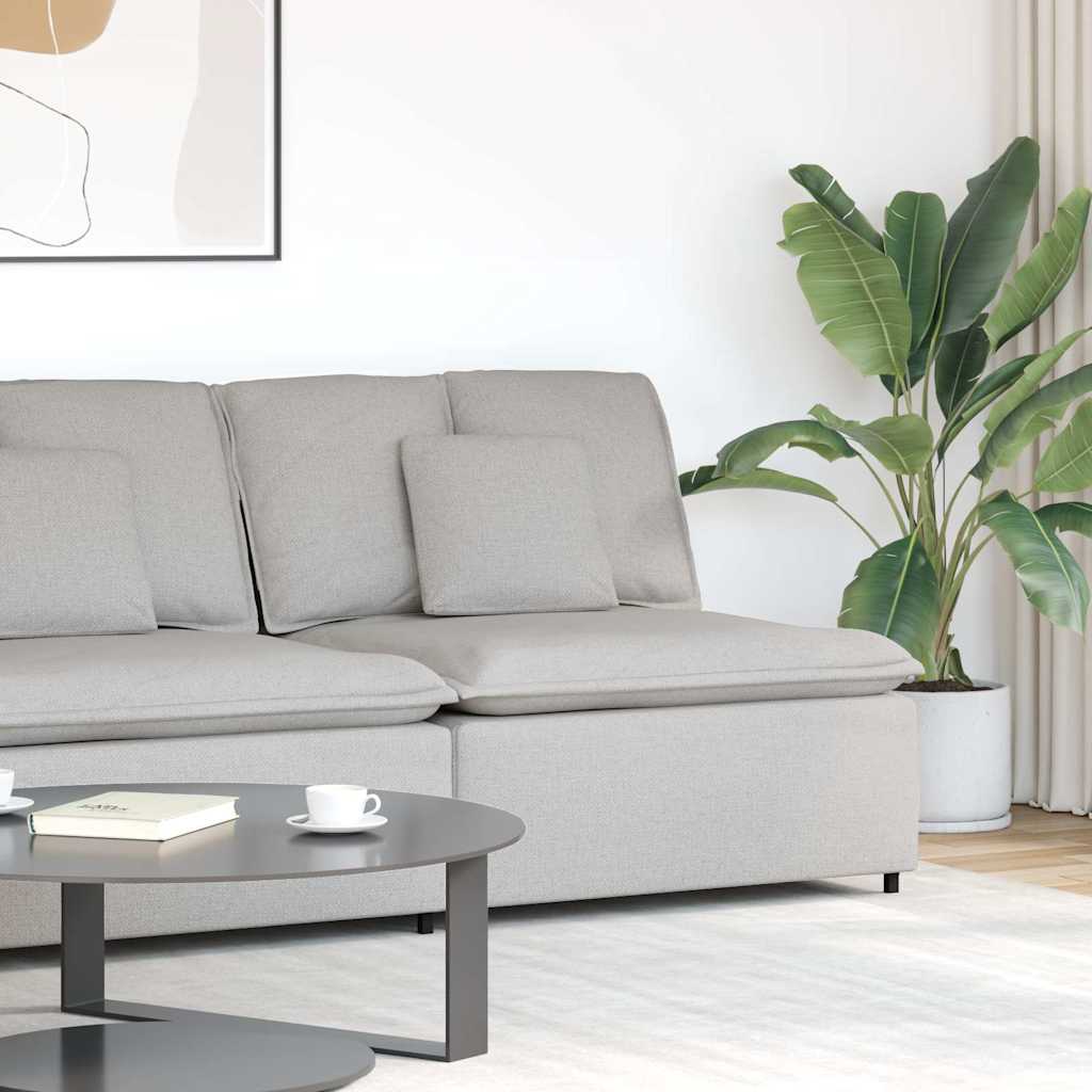 Modulär mittmodul för soffa med dynor molngrå 100 cm