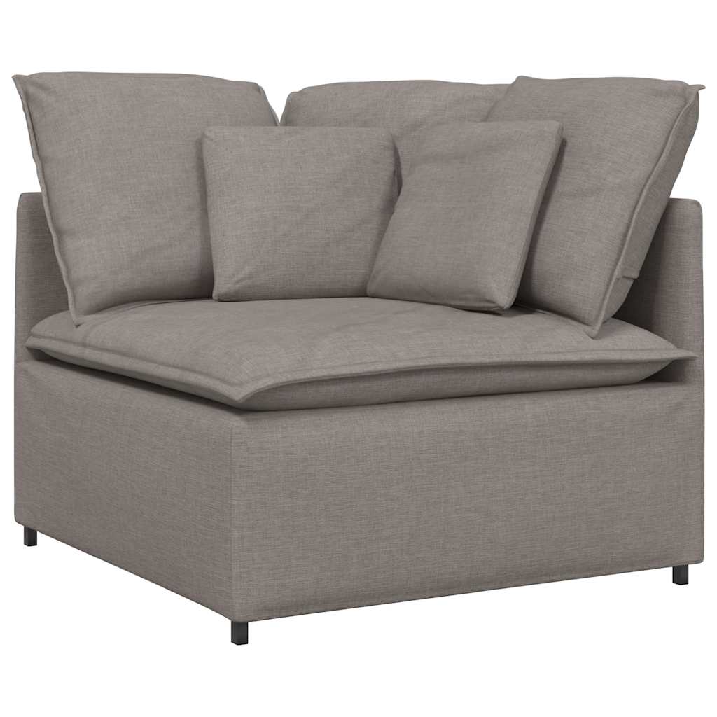 Modulär hörnmodul för soffa med kuddar taupe 100 cm