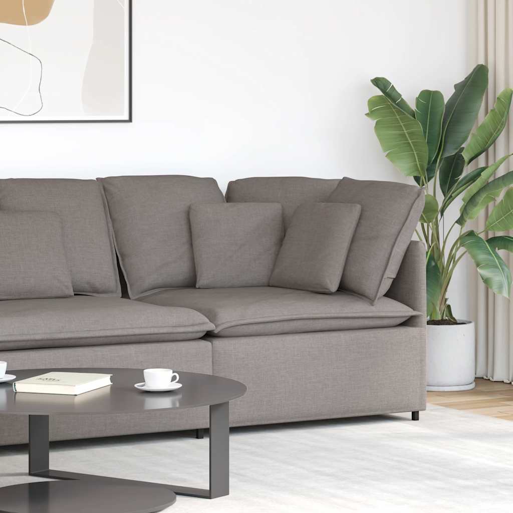 Modulär hörnmodul för soffa med kuddar taupe 100 cm