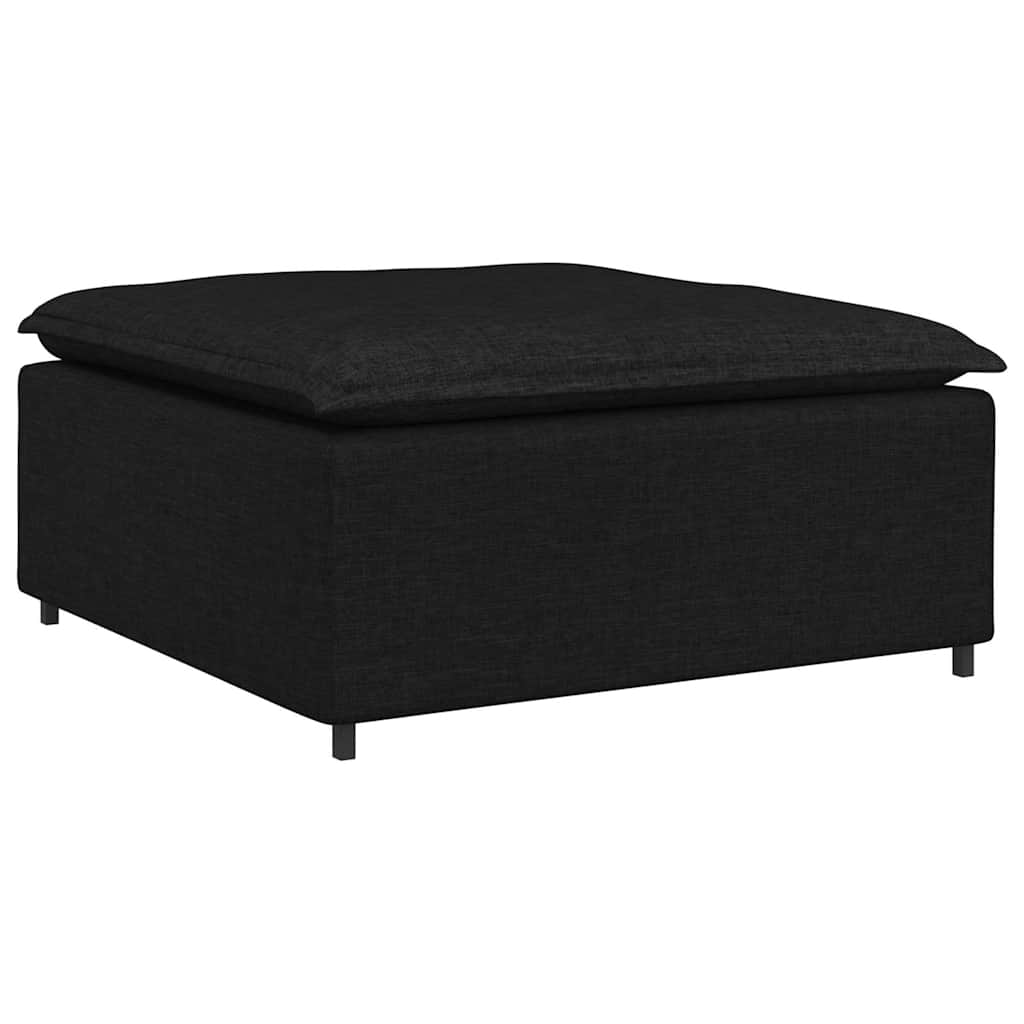 Modulär soffa fotpall svart 100x100x48 cm