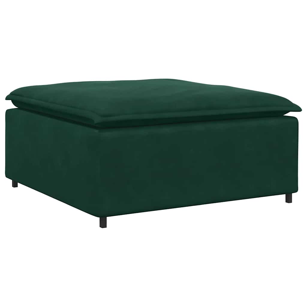 Modulär soffa fotpallsmodul mörkgrön 100x100x48 cm