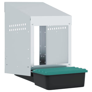 Hönsholk med 1 fack Väggmonterad galvaniserad stål