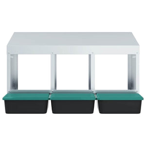 Hönsholk 3 fack Väggmonterad galvaniserad stål