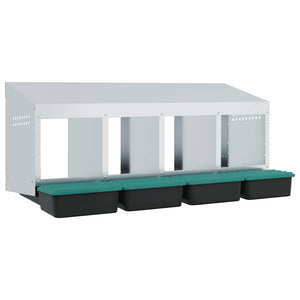 Hönsholk 4 fack Väggmonterad galvaniserad stål