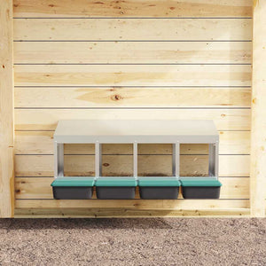 Hönsholk 4 fack Väggmonterad galvaniserad stål