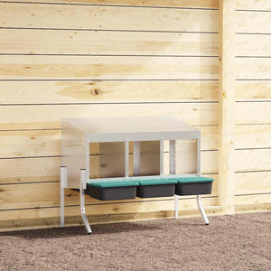 Hönsholk 3 fack med ben galvaniserat stål