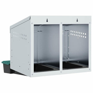 Hönsholk med 2 fack Väggmonterad galvaniserad stål