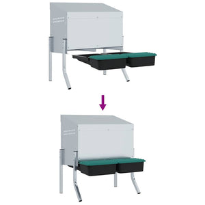 Hönsholk 2 fack med ben galvaniserat stål