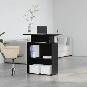 Receptionsdisk svart 100x40x104 cm konstruerat trä