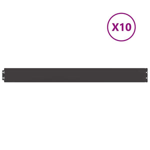 Rabattkanter 10 st svart 10x103 cm kallvalsat stål
