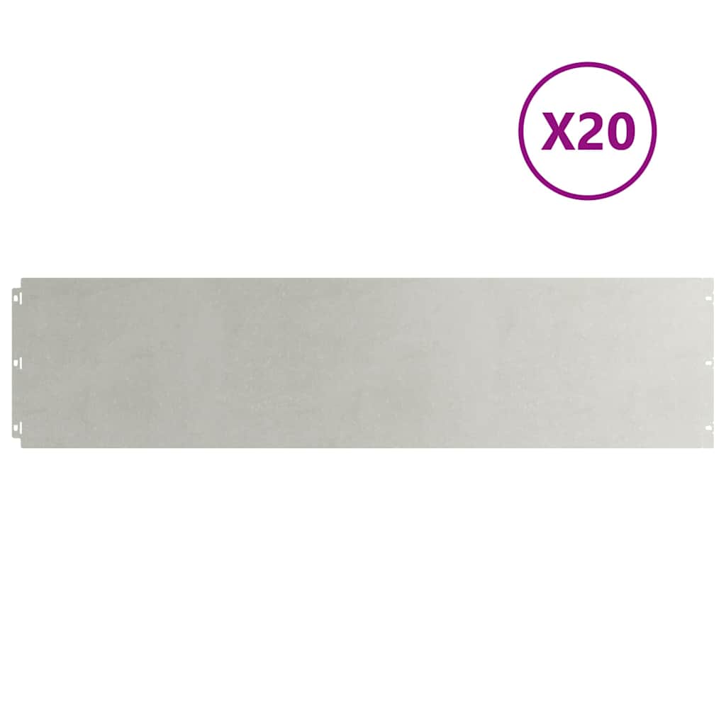 Rabattkanter 20 st 25x103 cm rostfritt stål