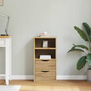 Sidoskåp med lådor "ODDA" 40x24x79 cm massivt trä furu