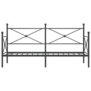 Dagbädd utan madrass svart 90x200 cm stål