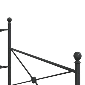 Dagbädd utan madrass svart 100x200 cm stål