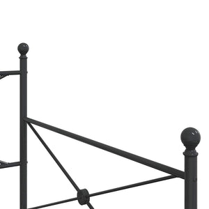 Dagbädd utan madrass svart 107x203 cm stål