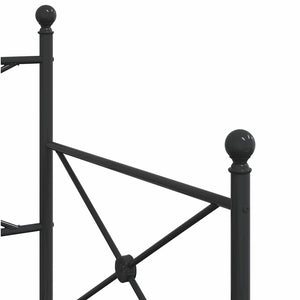 Dagbädd med rull utan madrass svart 90x200 cm stål