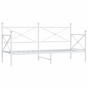 Dagbädd utan madrass vit 90x200 cm stål