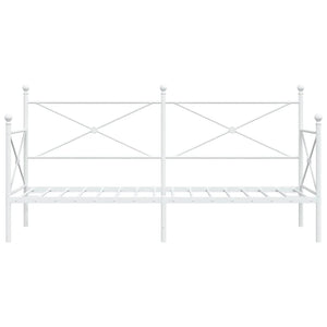 Dagbädd utan madrass vit 90x200 cm stål