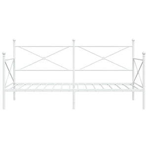 Dagbädd utan madrass vit 100x190 cm stål