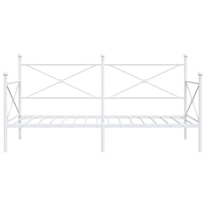 Dagbädd utan madrass vit 107x203 cm stål