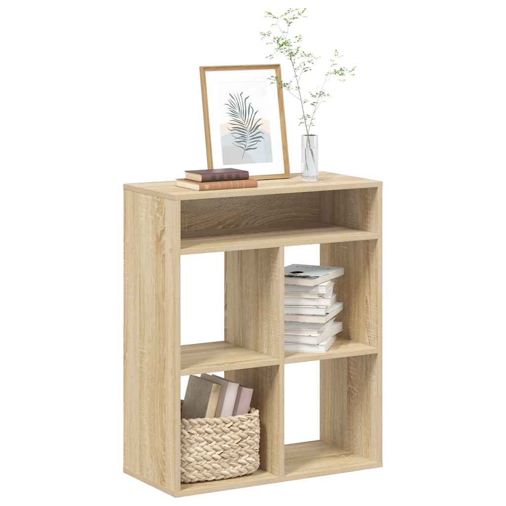 Bokhylla sonoma-ek 66x31x80 cm konstruerat trä