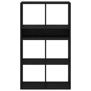 Bokhylla svart 66x31x112 cm konstruerat trä