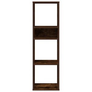 Bokhylla rökt ek 34x31x112 cm konstruerat trä