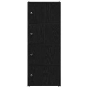 Bokhylla svart ek 40x24x102 cm konstruerat trä