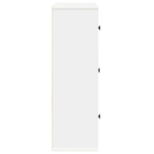 Bokhylla vit 60x24x76,5 cm konstruerat trä