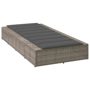 Solsäng med flytande dyna grå konstrotting